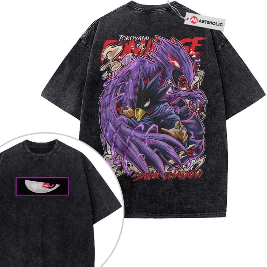 Alternative view of Fumikage Tokoyami Shirt, Tsukuyomi Shirt, MHA Shirt, Anime Shirt, Vintage T-Shirt 2-Sided