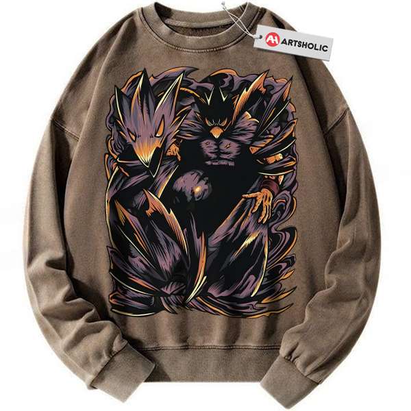 Alternative view of Fumikage Tokoyami Sweatshirt, Tsukuyomi Sweatshirt, MHA Sweatshirt, Anime Sweatshirt, Vintage Sweater