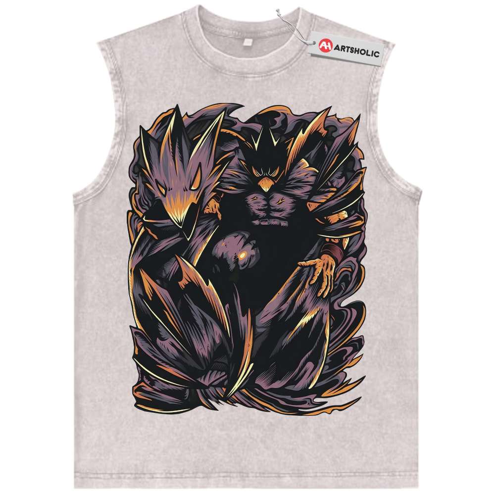 Alternative view of Fumikage Tokoyami Tank Top, Tsukuyomi Tank Top, MHA Tank Top, Anime Tank Top, Vintage Tank Top