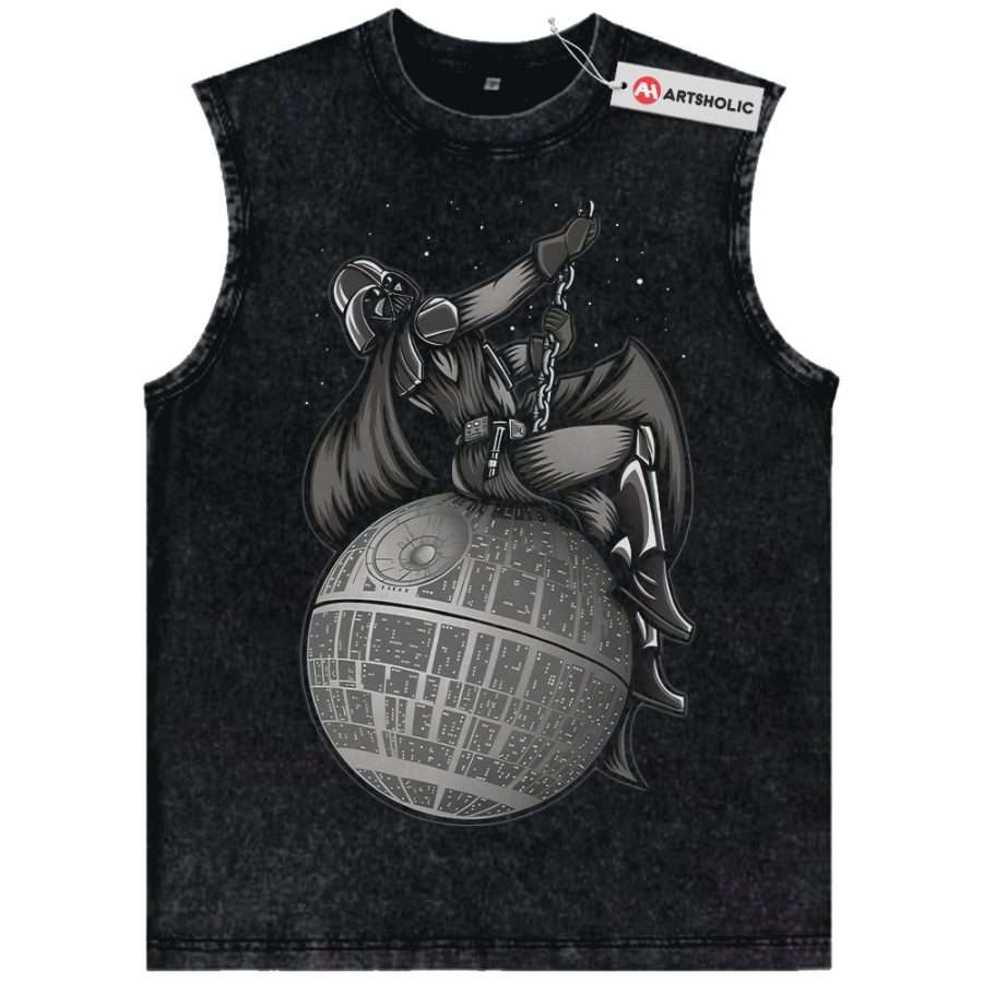 Alternative view of Funny Darth Vader Tank Top, Star Wars Tank Top, Movie Tank Top, Vintage Tank Top