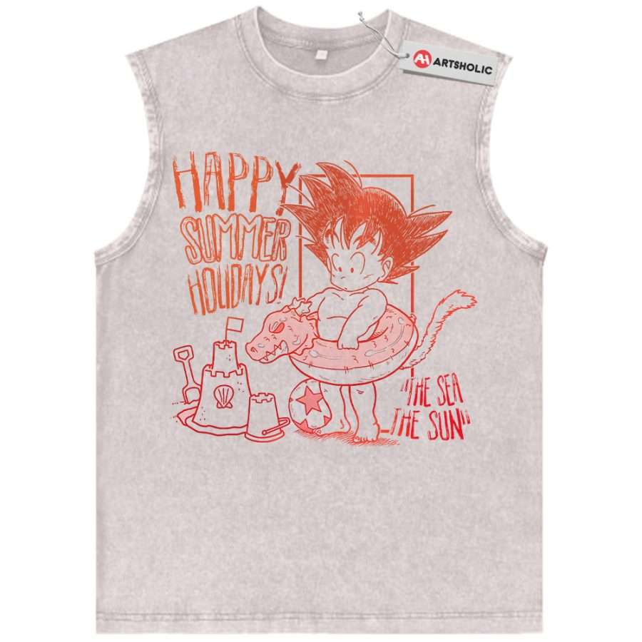 Alternative view of Funny Son Goku Tank Top, Shenron Tank Top, Dragon Ball Tank Top, DBZ Tank Top, Anime Tank Top, Vintage Tank Top