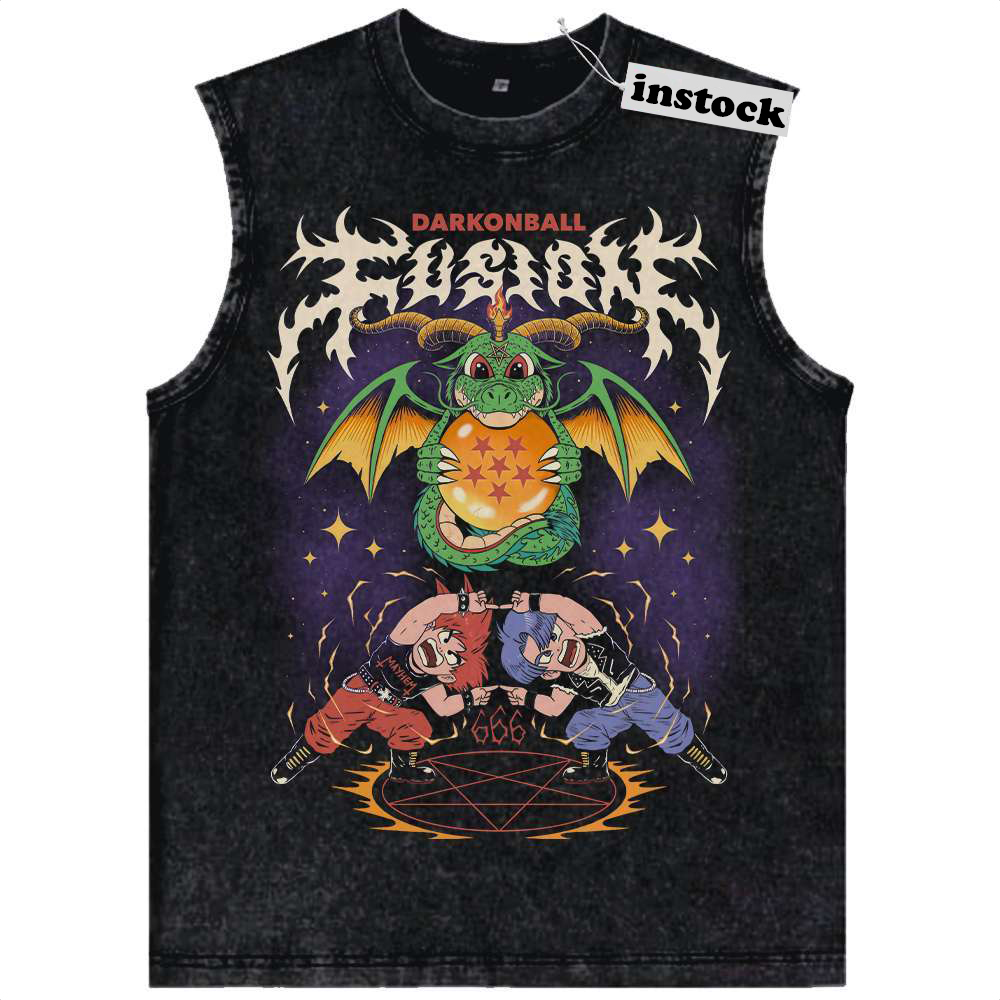 Fusion Son Goten vs Trunks Tank Top, Dragon Ball Tank Top, Anime Tank Top, Vintage Tank Top