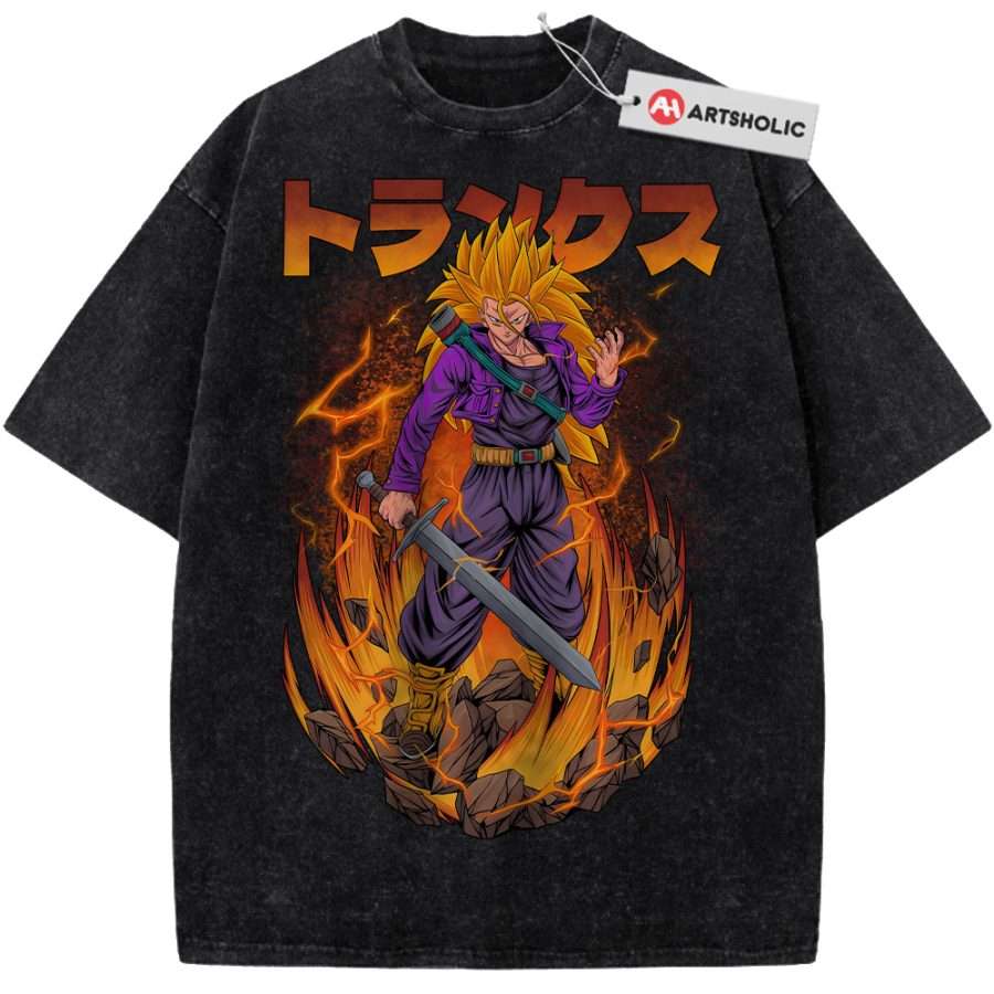 Alternative view of Future Trunks Shirt, Dragon Ball Z Shirt, DBZ Shirt, Anime Shirt, Vintage T-Shirt