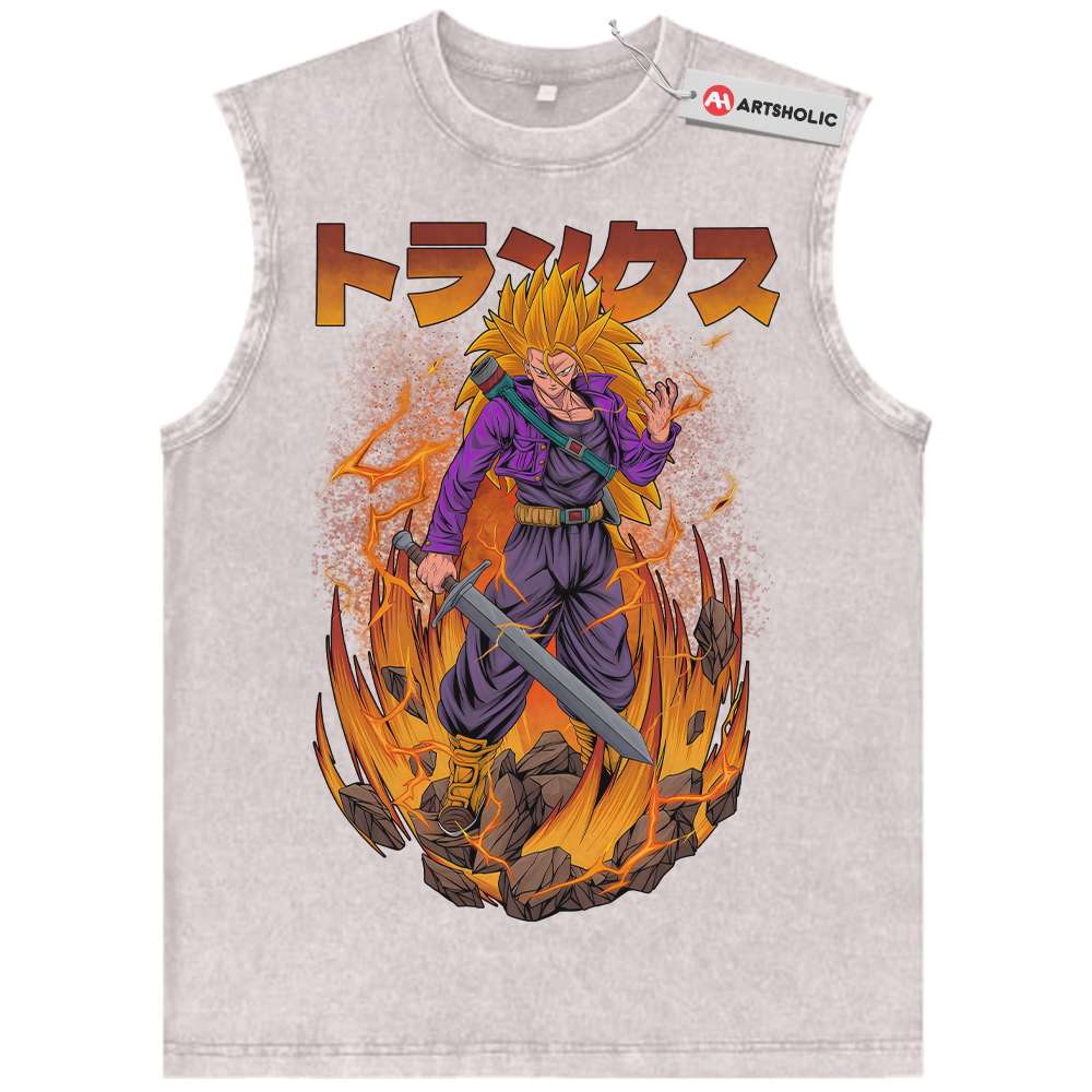 Alternative view of Future Trunks Tank Top, Dragon Ball Z Tank Top, DBZ Tank Top, Anime Tank Top, Vintage Tank Top
