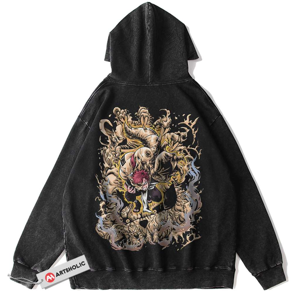 Gaara Hoodie, Naruto Hoodie, Anime Hoodie, Vintage Hoodie