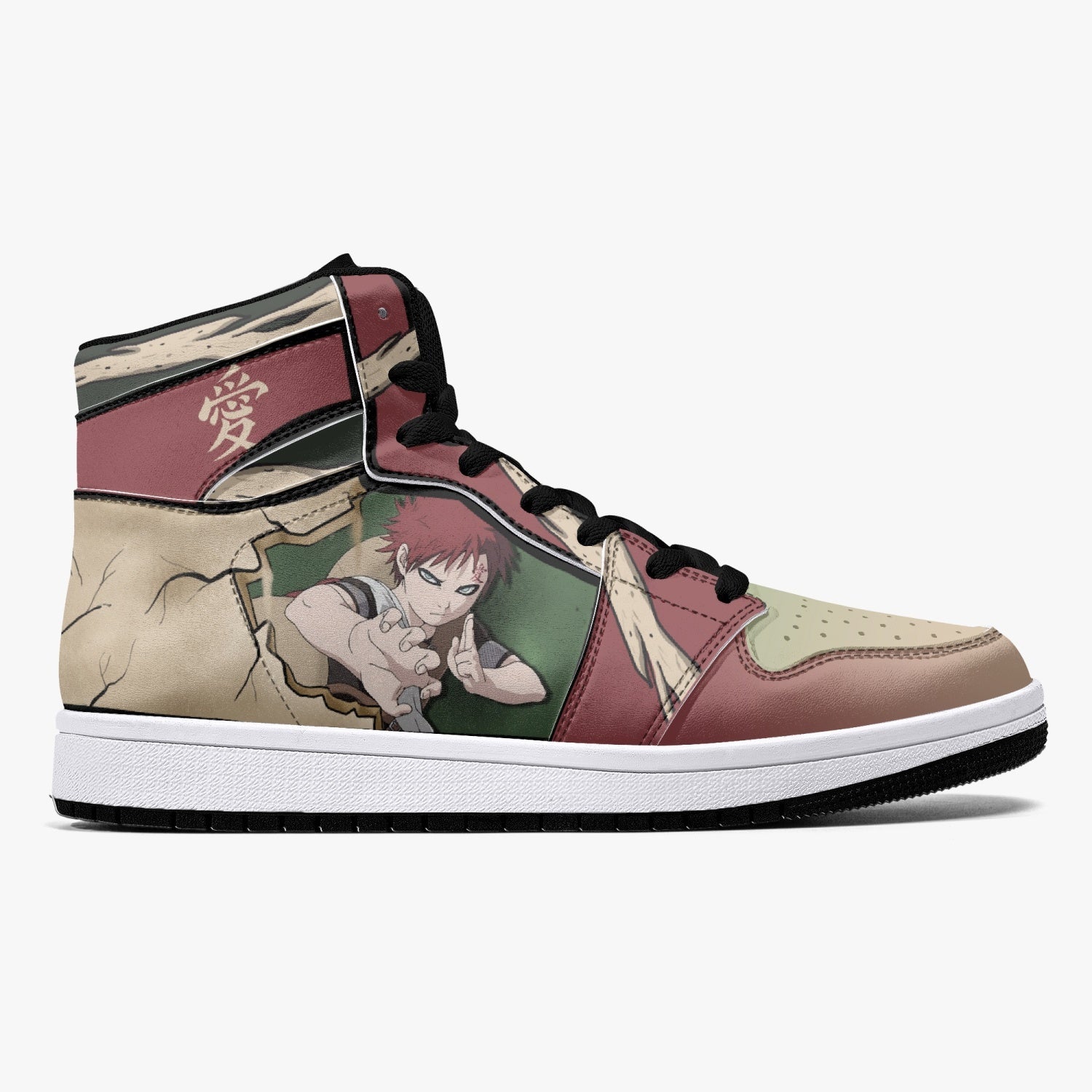 Gaara Ninja Custom Sneaker Mid 1 Basketball Shoes - Otaku Hall