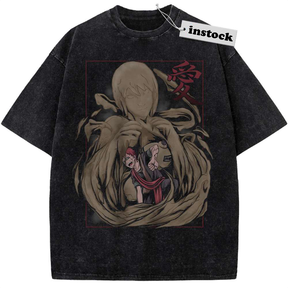 Gaara Shirt, Naruto Shirt, Anime Shirt, Vintage T-Shirt