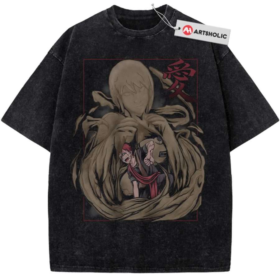 Alternative view of Gaara Shirt, Naruto Shirt, Anime Shirt, Vintage T-Shirt