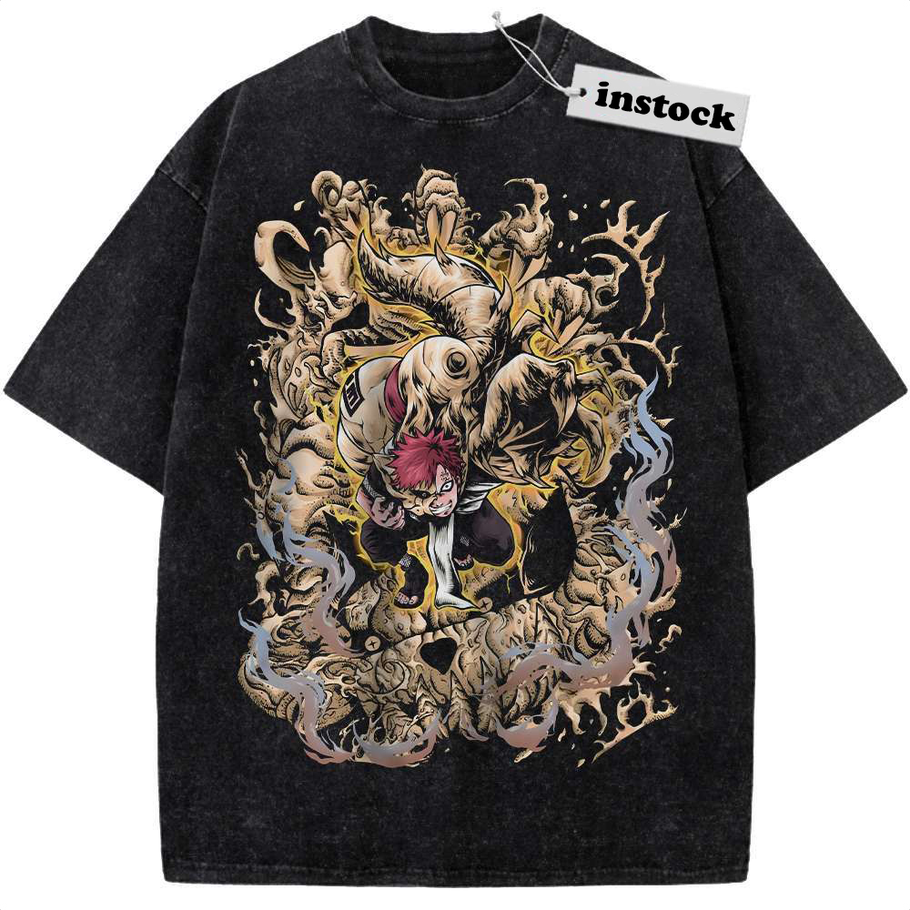 Gaara Shirt, Naruto Shirt, Anime Shirt, Vintage Tee