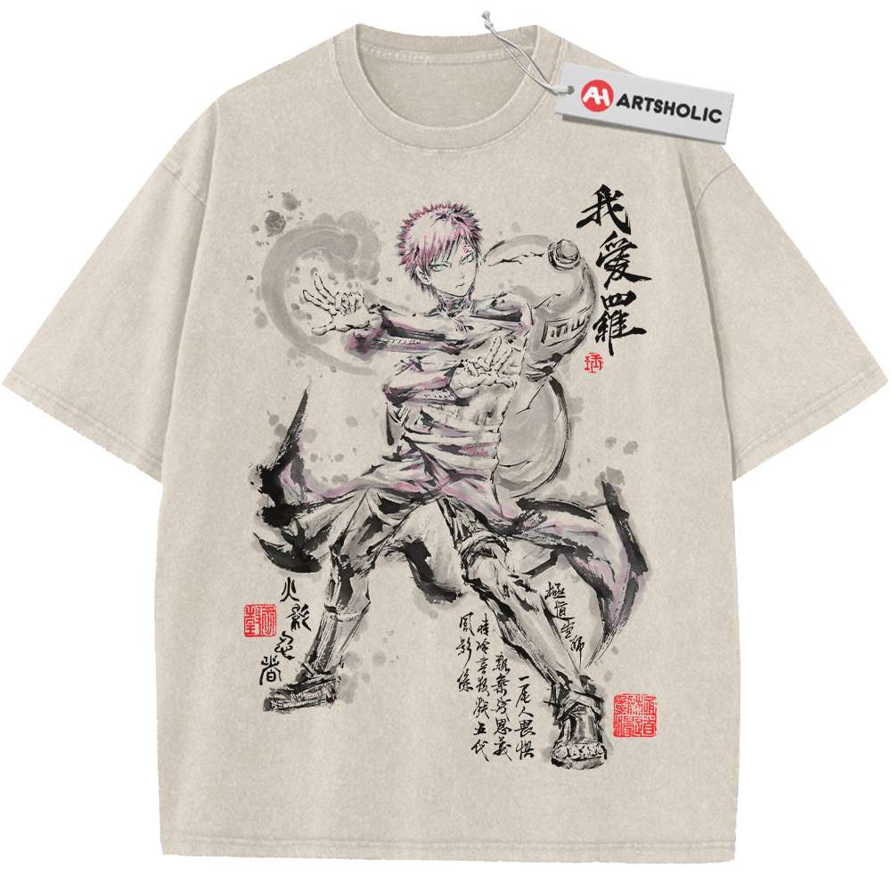 Gaara Shirt, Naruto Shirt, Anime Shirt, Vintage Tee