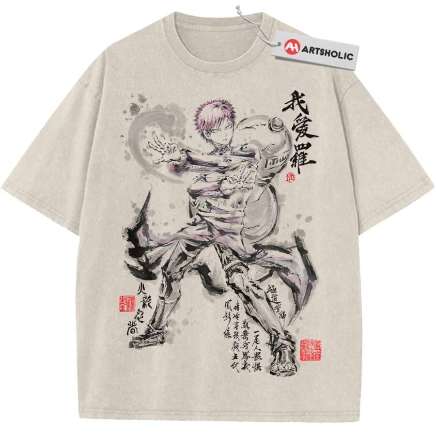 Alternative view of Gaara Shirt, Naruto Shirt, Anime Shirt, Vintage Tee