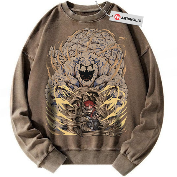Alternative view of Gaara Sweatshirt, Shukaku Sweatshirt, Naruto Sweatshirt, Anime Sweatshirt, Vintage Sweater