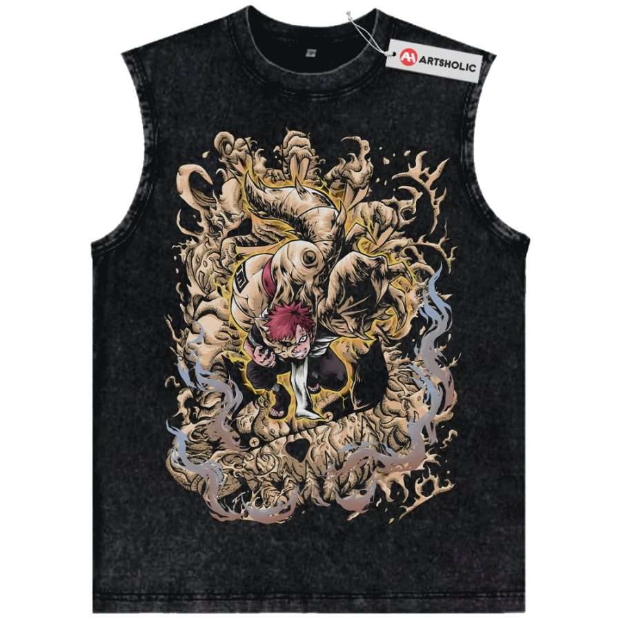 Alternative view of Gaara Tank Top, Naruto Tank Top, Anime Tank Top, Vintage Tank Top