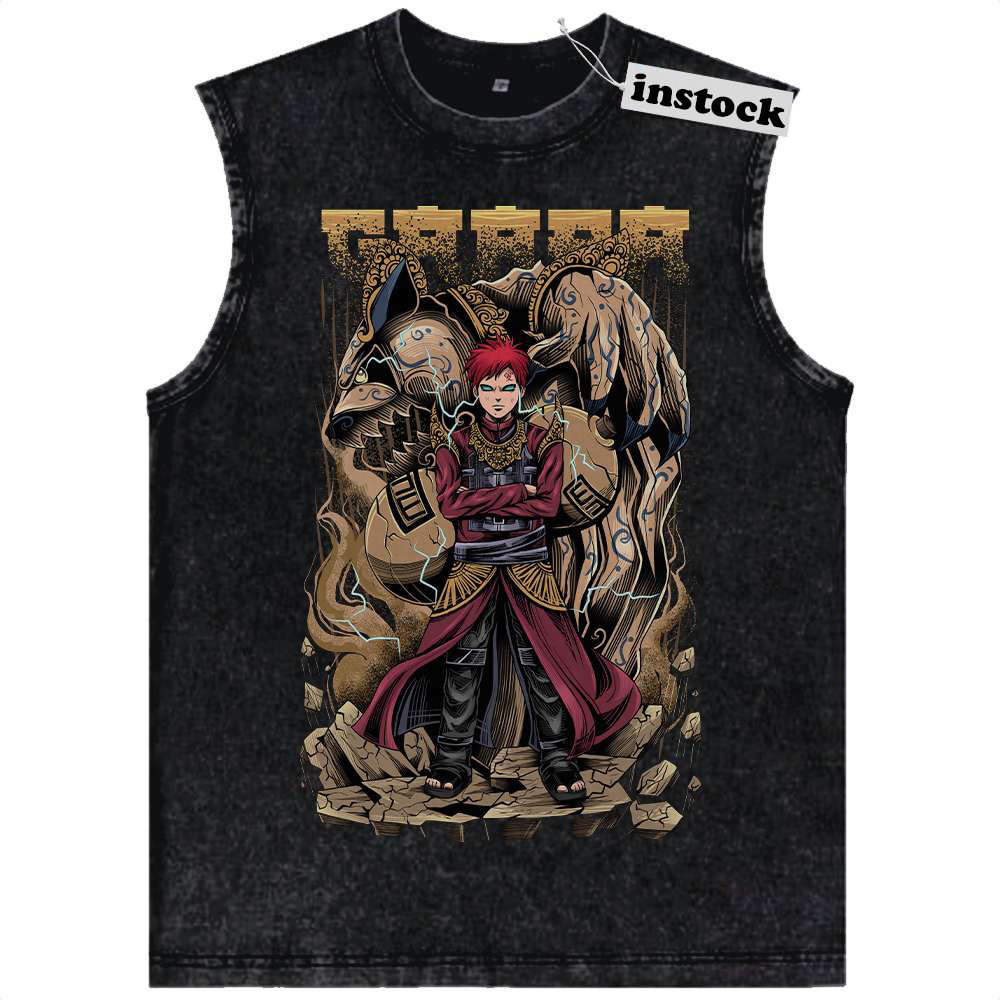 Gaara Tank Top, Naruto Tank Top, Anime Tank Top, Vintage Tank Top