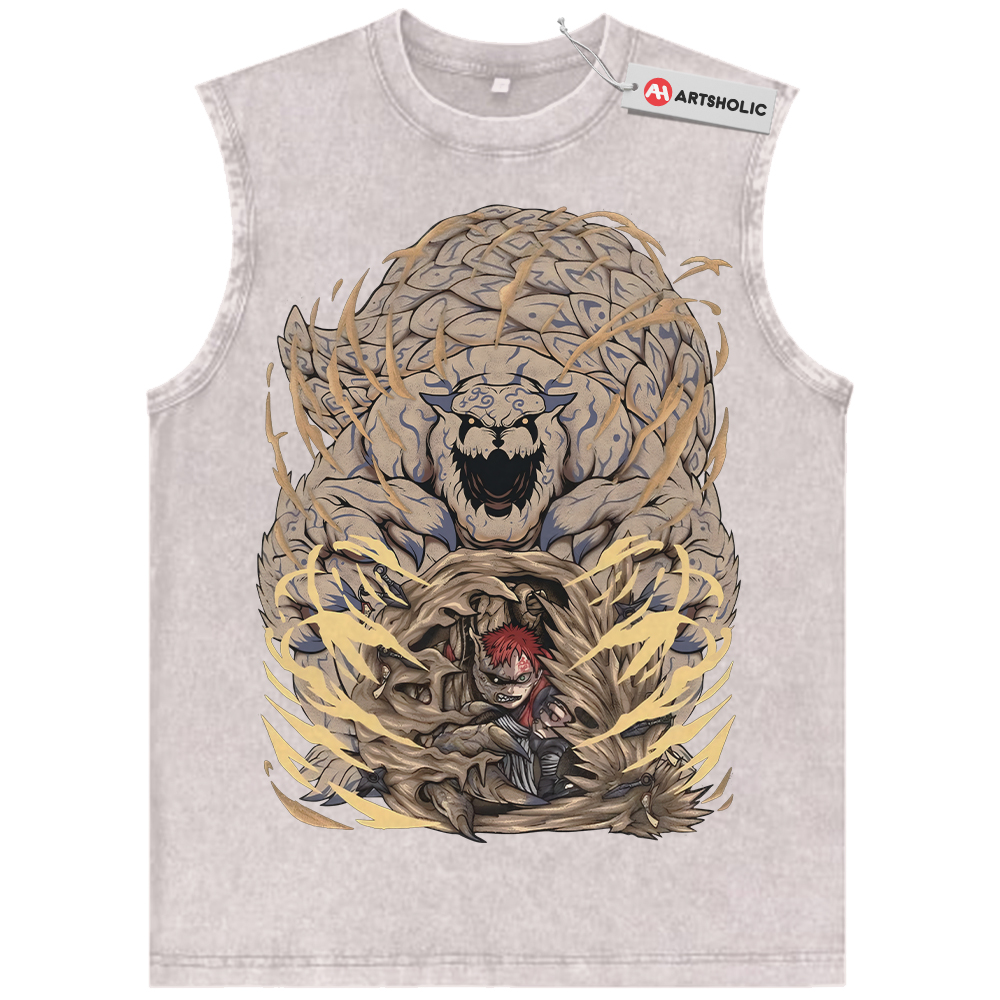 Alternative view of Gaara Tank Top, Shukaku Tank Top, Naruto Tank Top, Anime Tank Top, Vintage Tank Top