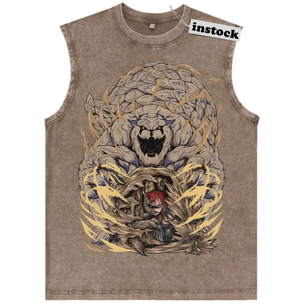Gaara Tank Top, Shukaku Tank Top, Naruto Tank Top, Anime Tank Top, Vintage Tank Top