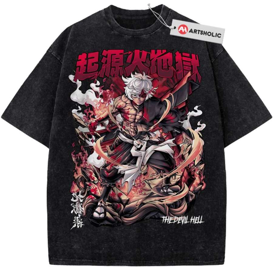 Alternative view of Gabimaru Shirt, Hell’s Paradise Shirt, Anime Shirt, Vintage T-Shirt