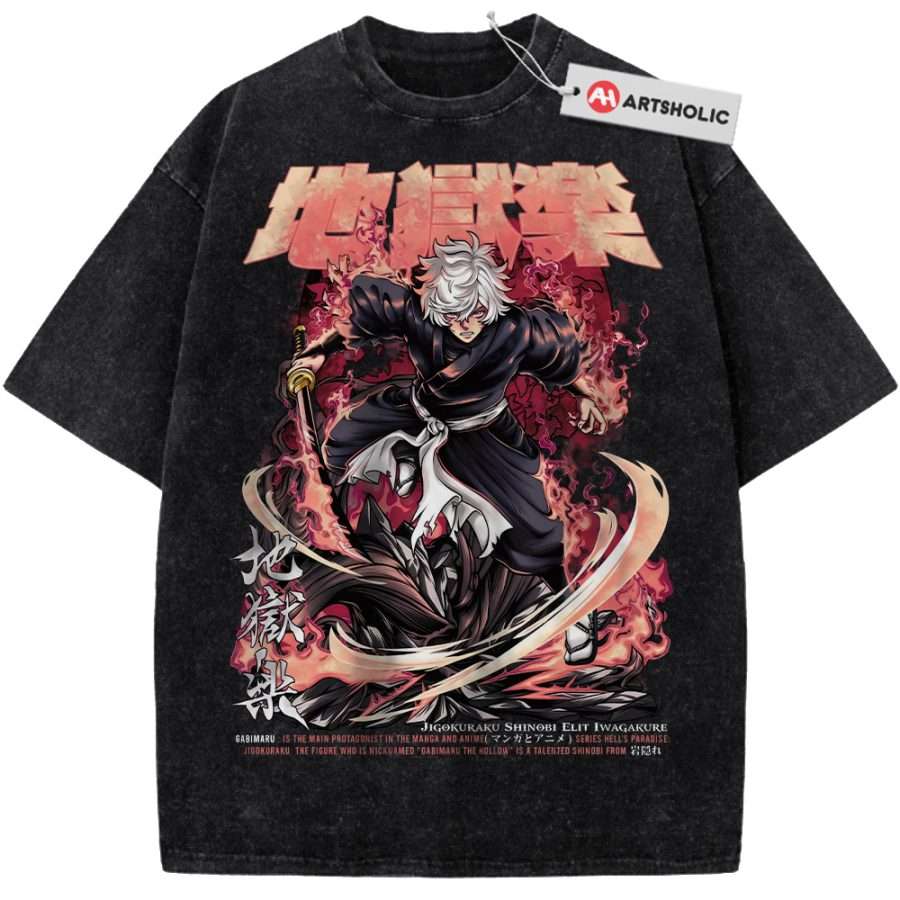 Alternative view of Gabimaru Shirt, Hell’s Paradise Shirt, Anime Shirt, Vintage T-Shirt
