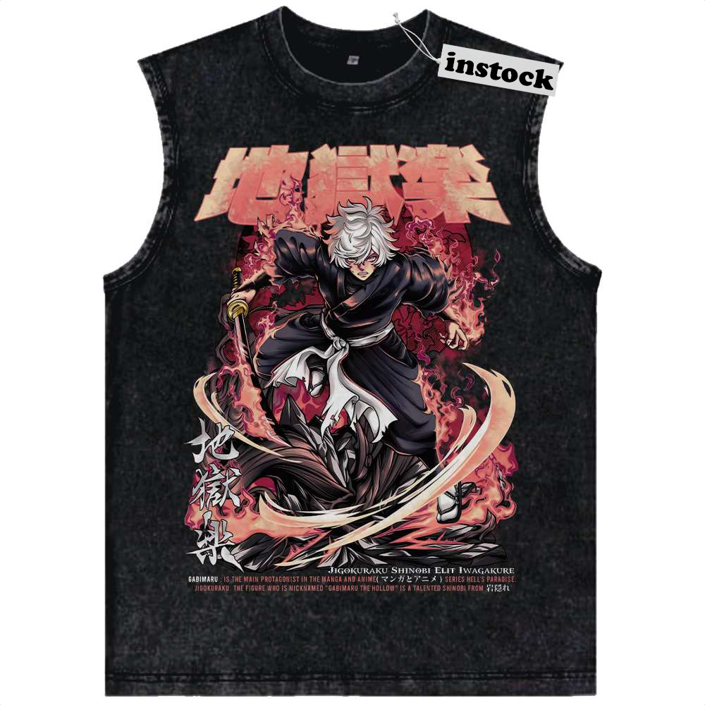 Gabimaru Tank Top, Hell’s Paradise Tank Top, Anime Tank Top, Vintage Tank Top