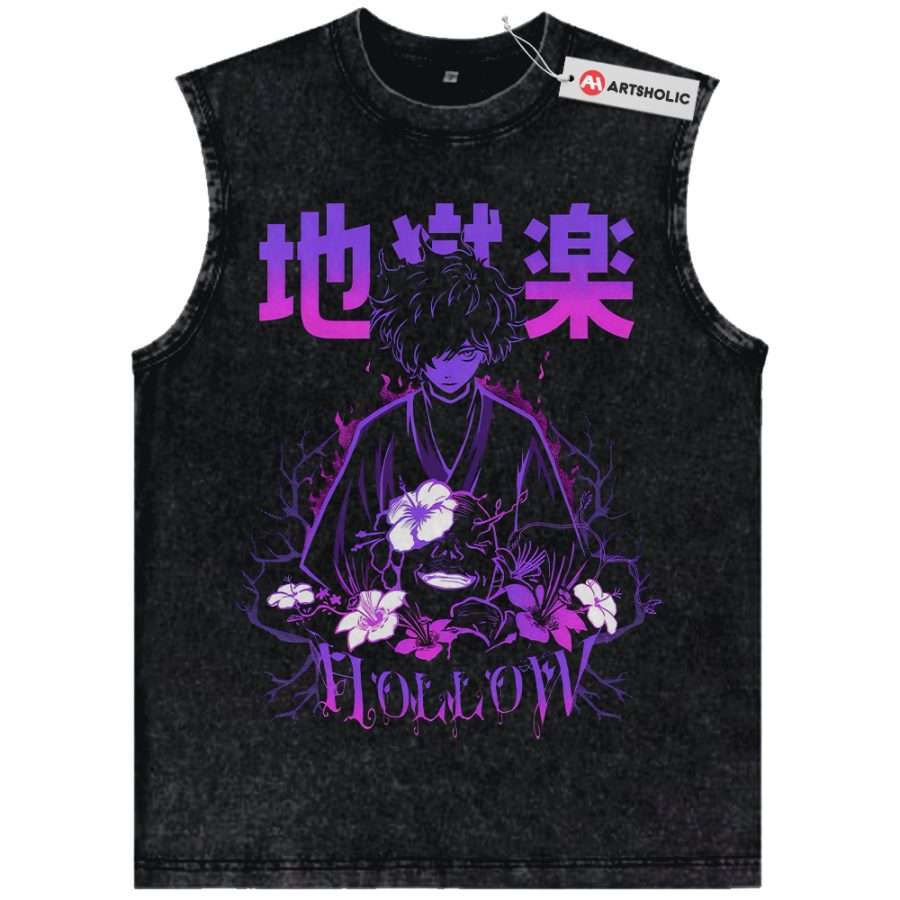 Alternative view of Gabimaru Tank Top, Hell’s Paradise Tank Top, Anime Tank Top, Vintage Tank Top