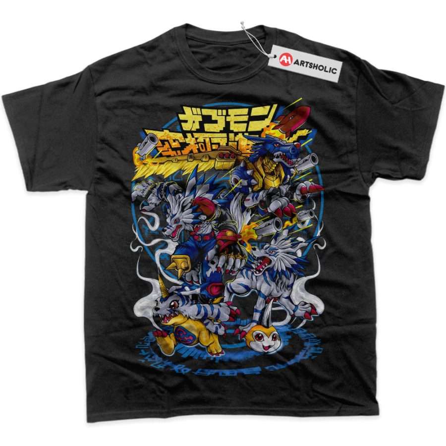 Alternative view of Gabumon Evolutions Shirt, Digimon Shirt, Anime Shirt, Graphic T-Shirt