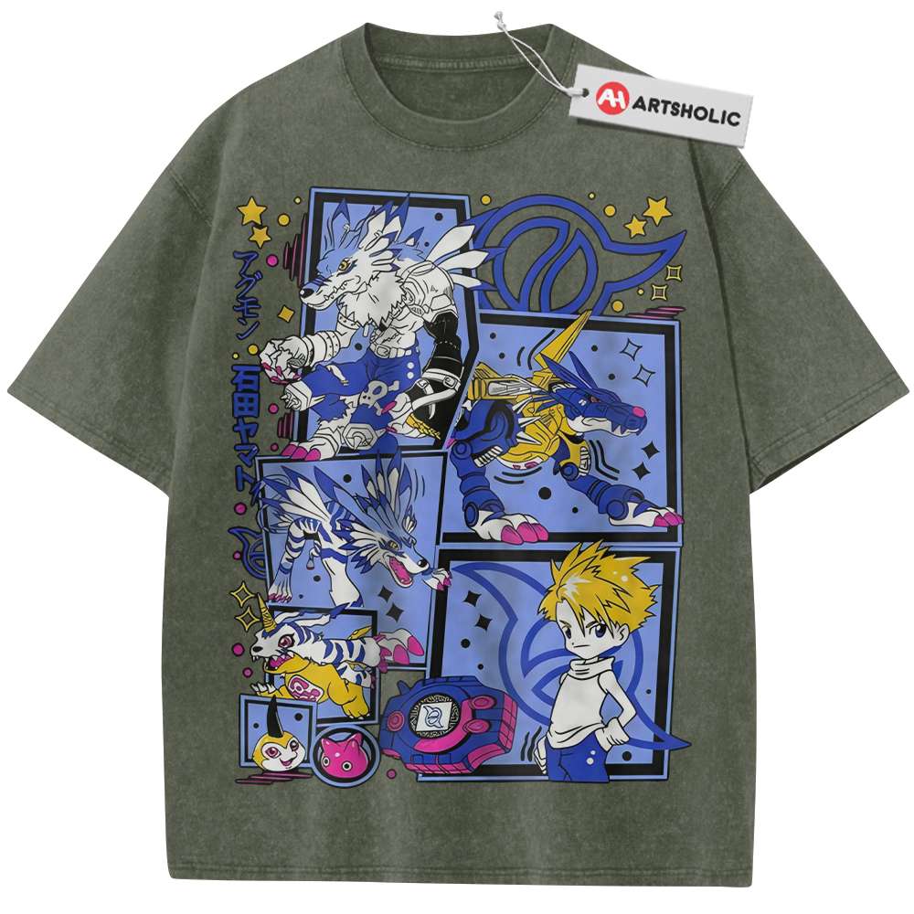 Alternative view of Gabumon Shirt, Garurumon Shirt, WereGarurumon Shirt, MetalGarurumon Shirt, Digimon Adventure Shirt, Anime Shirt, Vintage T-Shirt