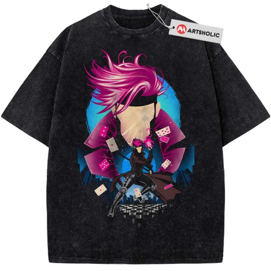 Alternative view of Gambit Shirt, X-Men Shirt, Marvel Comics Shirt, Vintage T-Shirt