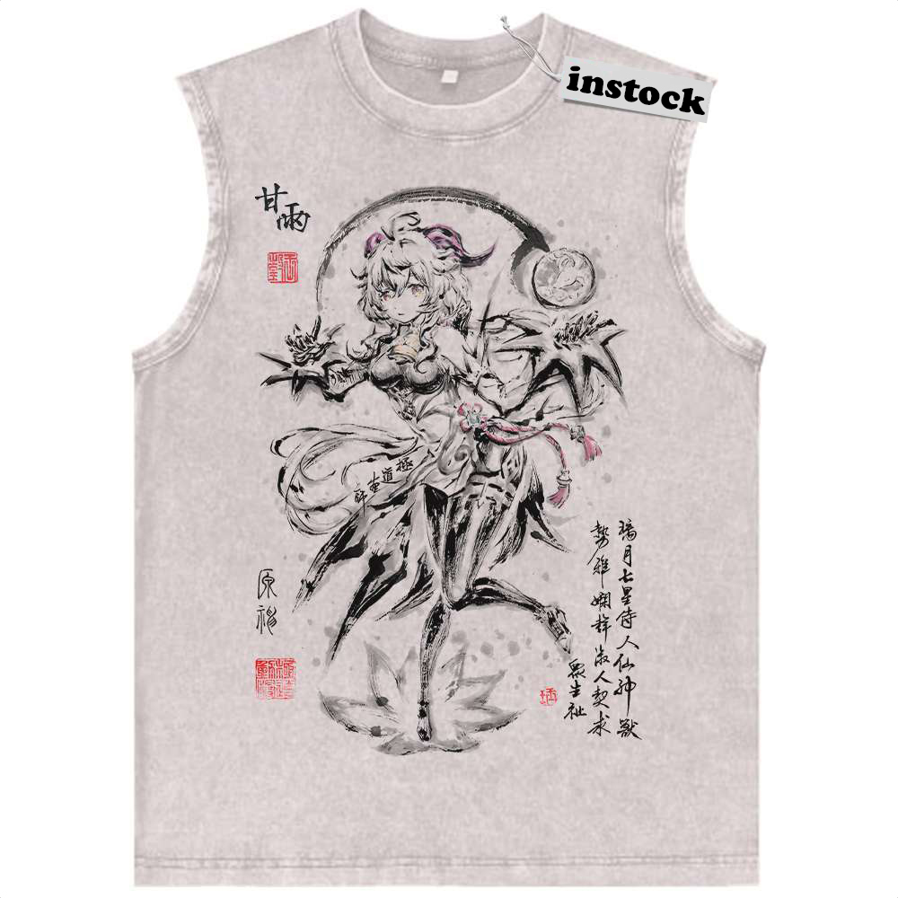 Ganyu Tank Top, Genshin Impact Tank Top, Game Tank Top, Vintage Tank Top