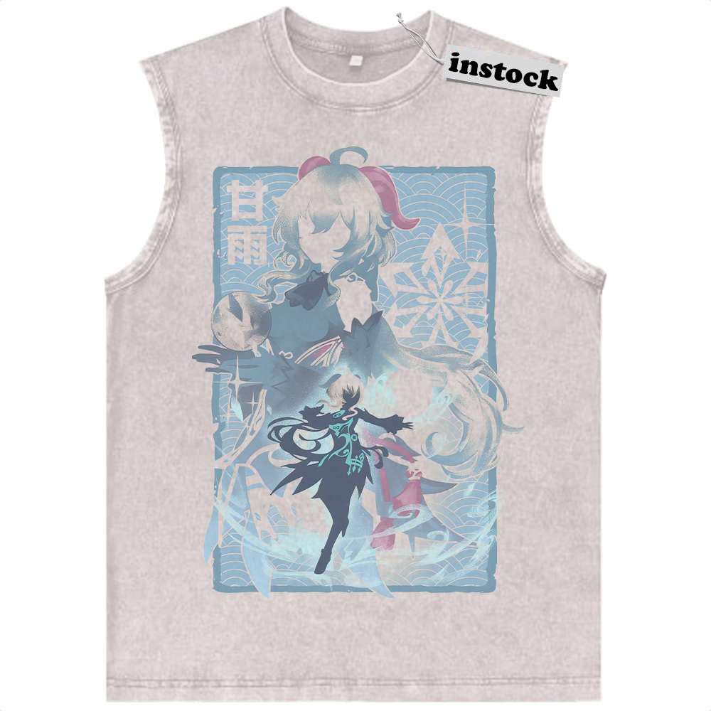 Ganyu Tank Top, Genshin Impact Tank Top, Game Tank Top, Vintage Tank Top