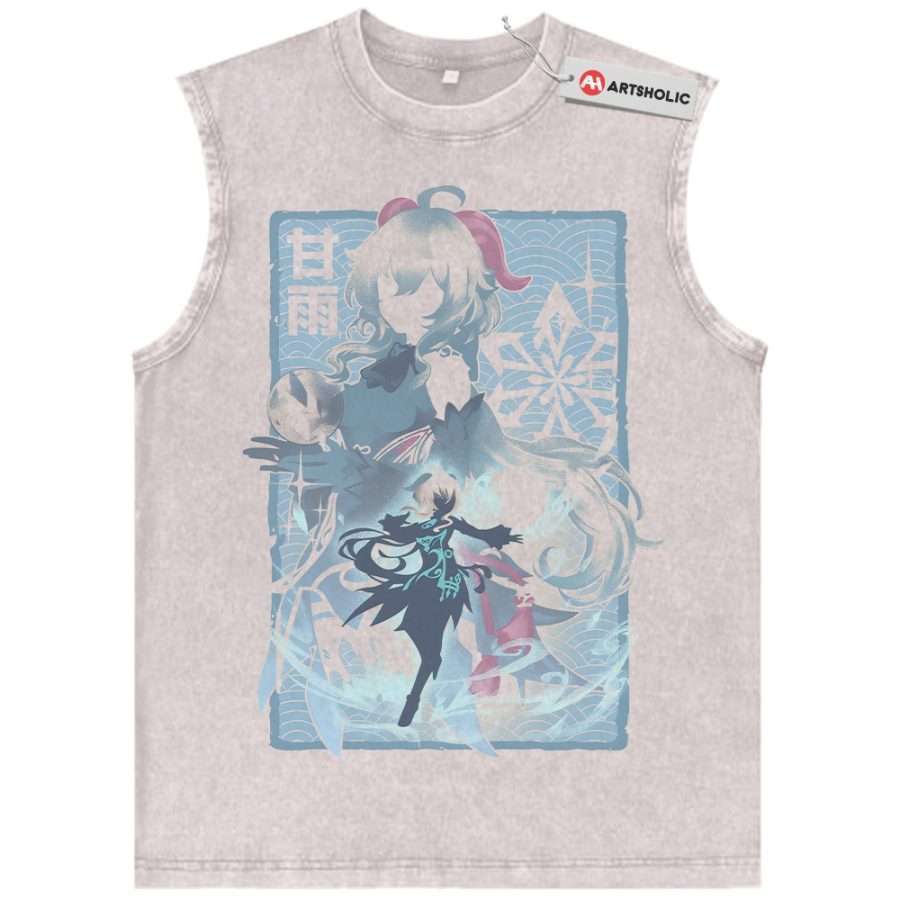 Alternative view of Ganyu Tank Top, Genshin Impact Tank Top, Game Tank Top, Vintage Tank Top