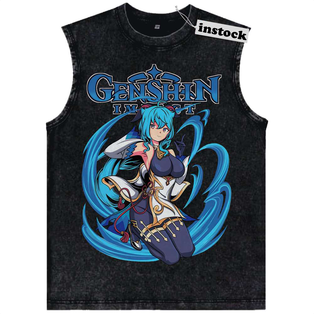 Ganyu Tank Top, Genshin Impact Tank Top, Game Tank Top, Vintage Tank Top