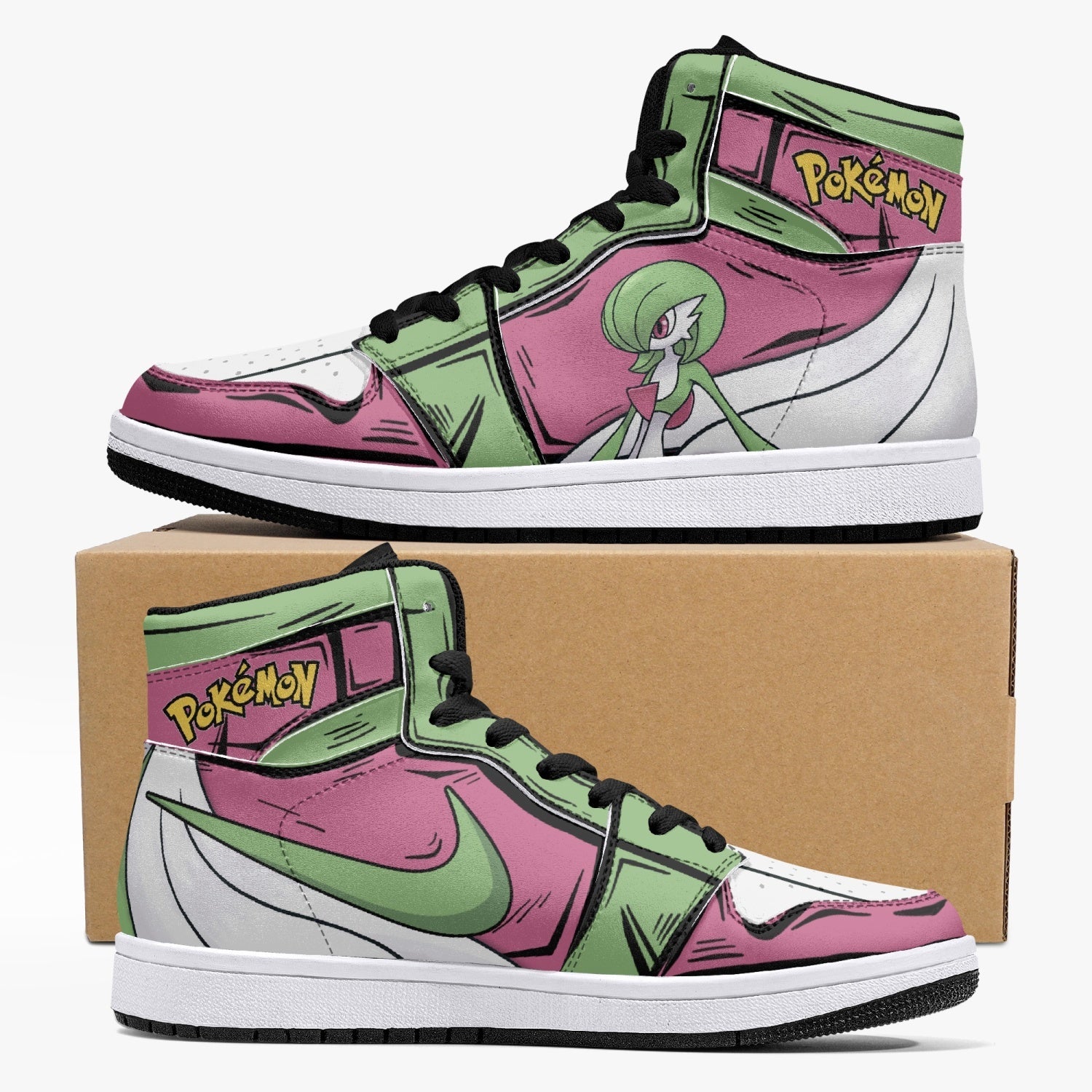 Gardevoir Pokemon Custom Sneaker Mid 1 Basketball Shoes - Otaku Hall