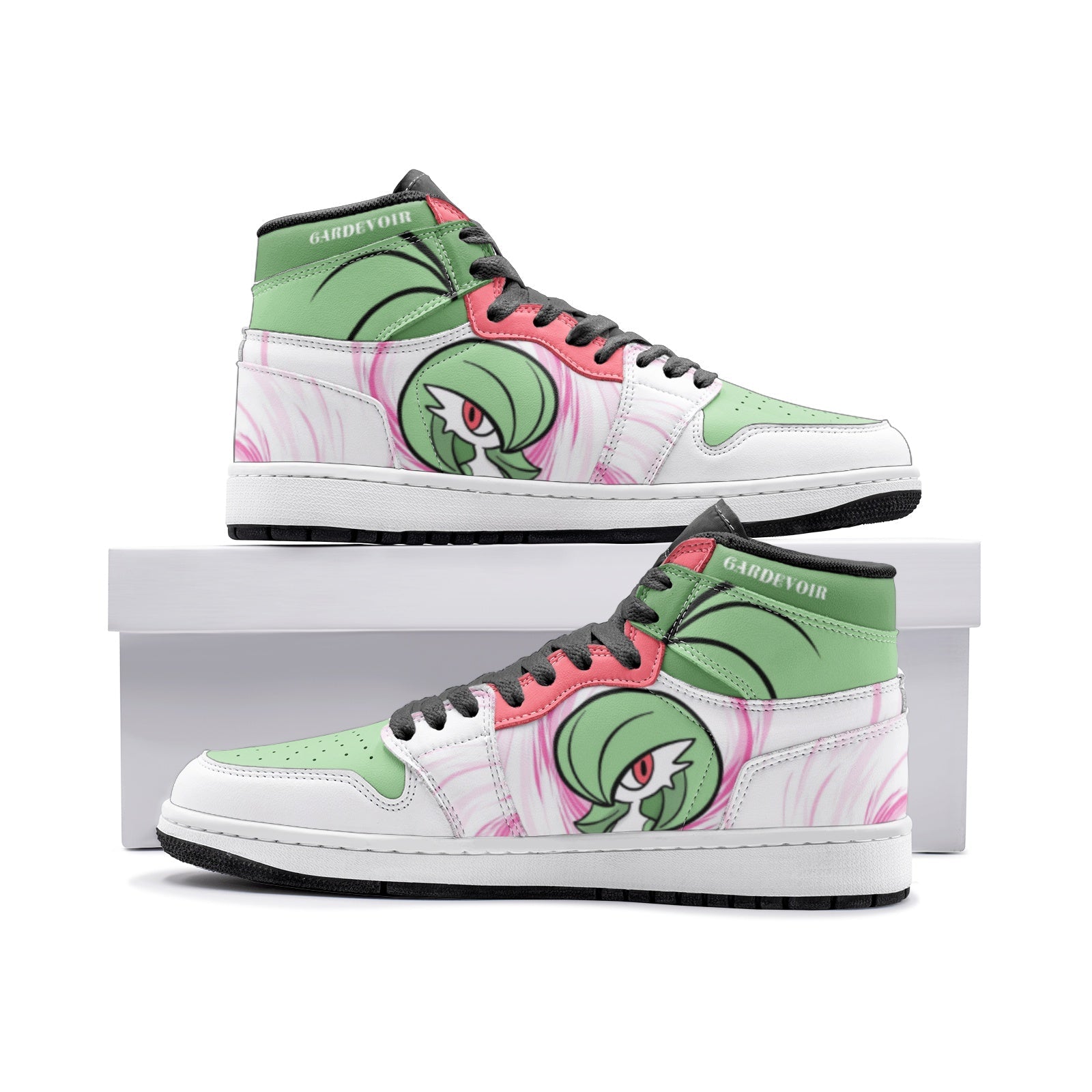 Gardevoir Pokemon V2 Custom Sneaker Mid 1 Basketball Shoes - Otaku Hall