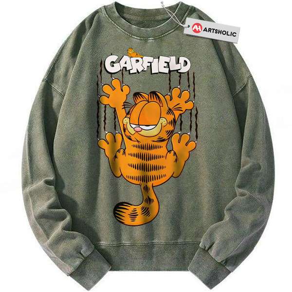 Alternative view of Garfield Sweatshirt, Animated Sweatshirt, Vintage Sweater