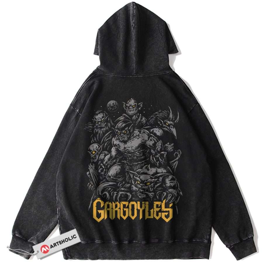 Alternative view of Gargoyles Hoodie, Animated Hoodie, Vintage Hoodie