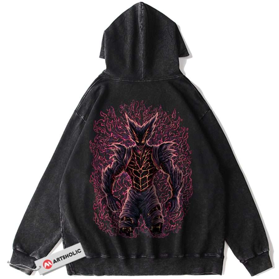 Alternative view of Garou Hoodie, One Punch Man Hoodie, Anime Hoodie, Vintage Hoodie