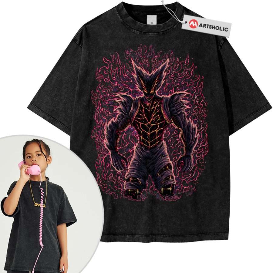 Alternative view of Garou Shirt For Kids, One Punch Man Shirt For Kids, Anime Shirt For Kids, Vintage Tee For Kids