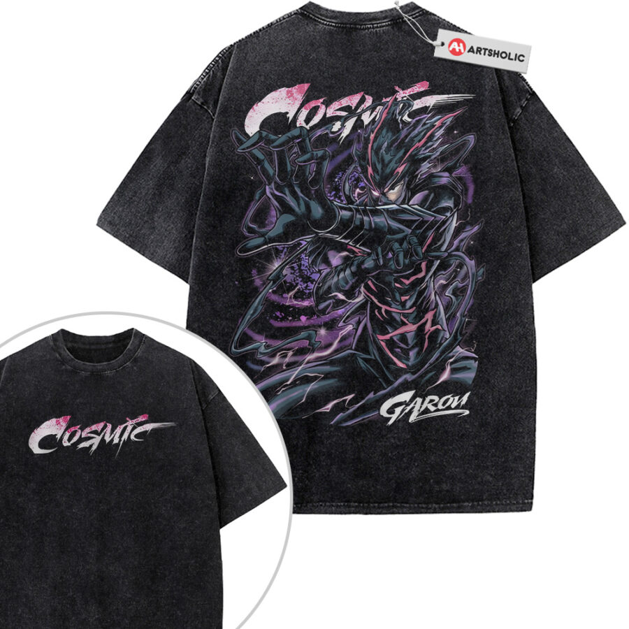 Alternative view of Garou Shirt, One Punch Man Shirt, Anime Shirt, Vintage T-Shirt 2-Sided