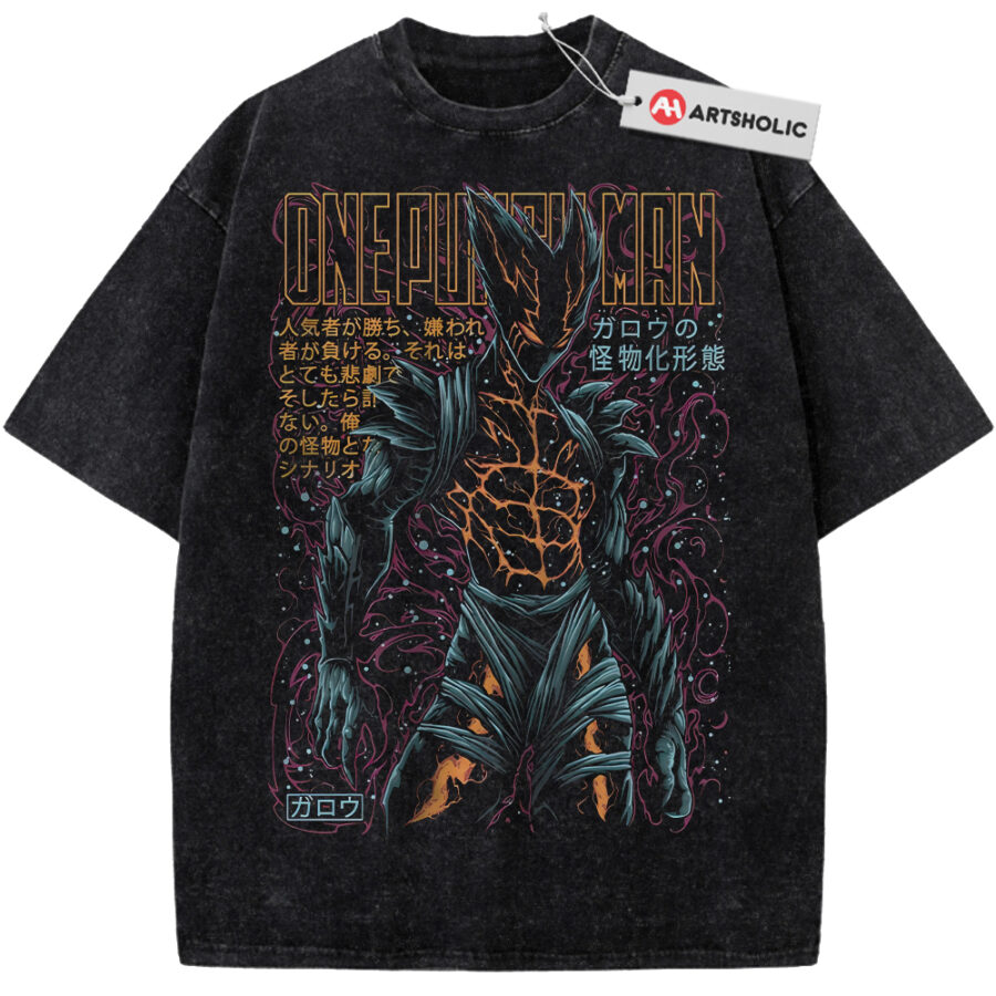 Alternative view of Garou Shirt, One Punch Man Shirt, Anime Shirt, Vintage T-Shirt