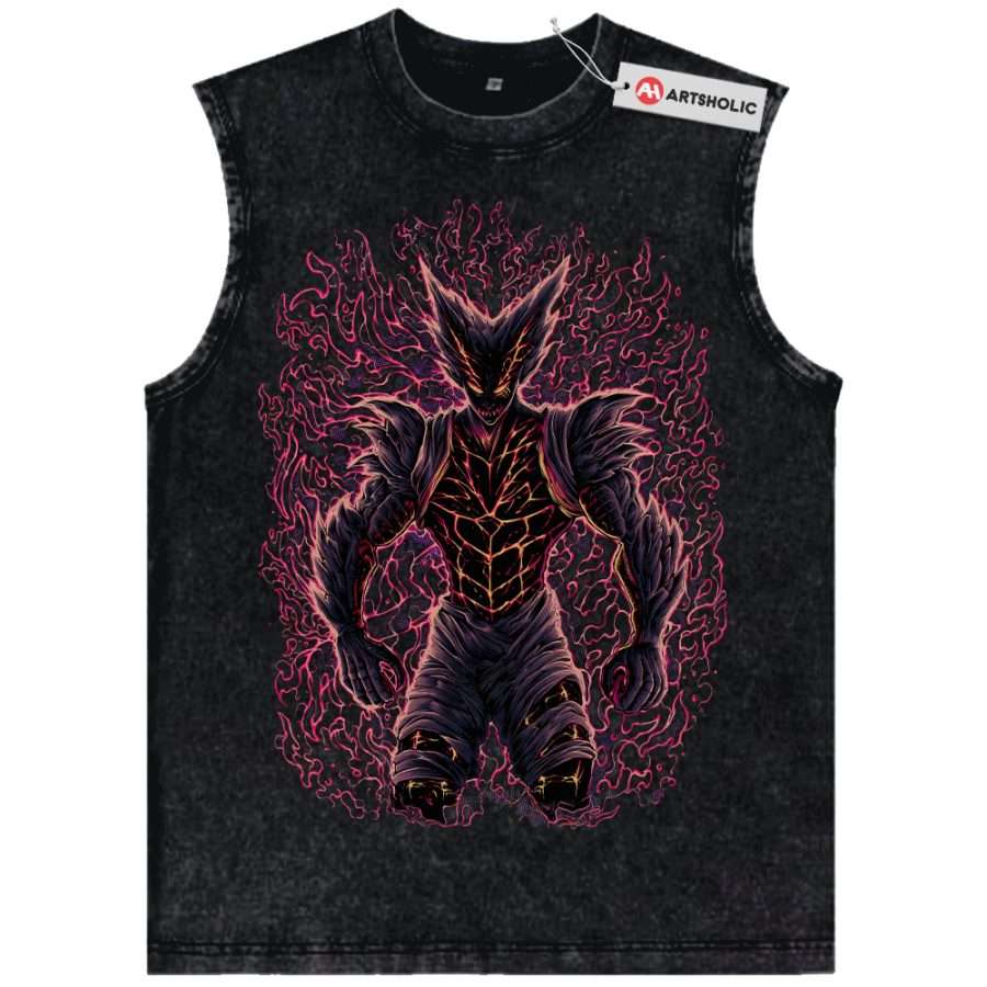 Alternative view of Garou Tank Top, One Punch Man Tank Top, Anime Tank Top, Vintage Tank Top