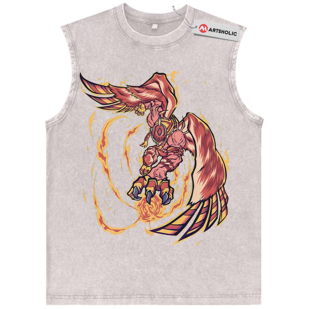 Alternative view of Garudamon Tank Top, Digimon Adventure Tank Top, Anime Tank Top, Vintage Tank Top