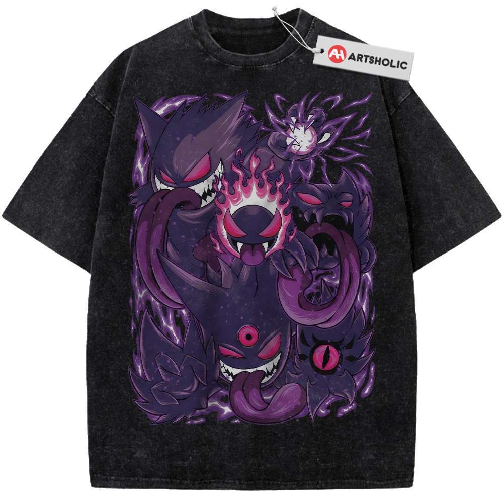 Alternative view of Gatsly Shirt, Haunter Shirt, Gengar Shirt, Pokemon shirt, Anime Shirt, Vintage T-Shirt