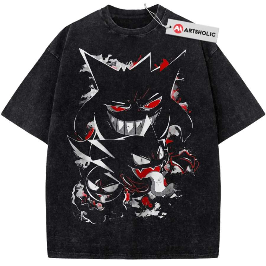 Alternative view of Gengar Gatsly Haunter Shirt, Pokemon shirt, Anime Shirt, Vintage T-Shirt