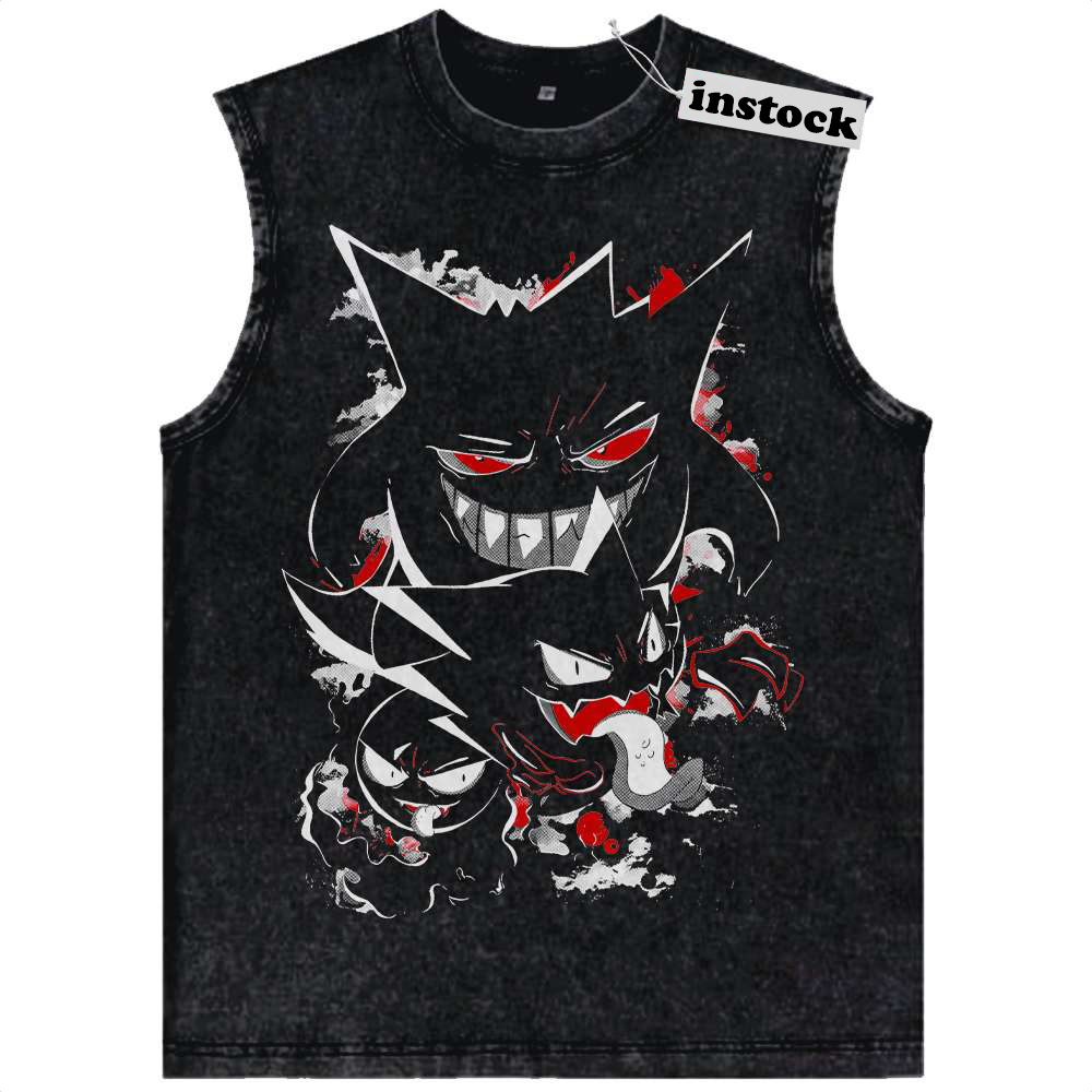 Gengar Gatsly Haunter Tank Top, Pokemon Tank Top, Anime Tank Top, Vintage Tank Top