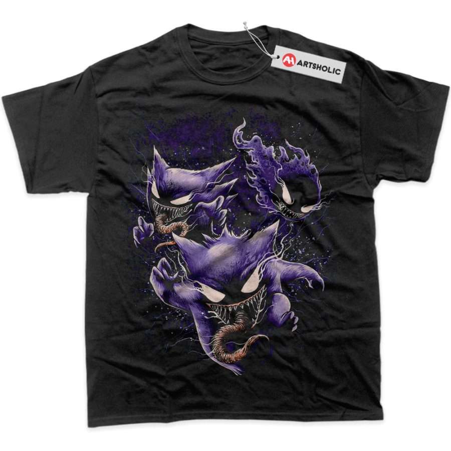 Alternative view of Gengar Gatsly vs Haunter Shirt, Pokemon Shirt, Anime Shirt, Graphic T-Shirt