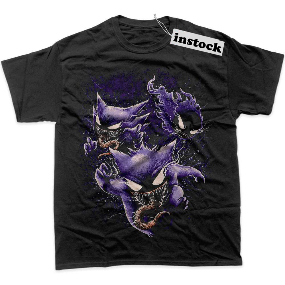 Gengar Gatsly vs Haunter Shirt, Pokemon Shirt, Anime Shirt, Graphic T-Shirt