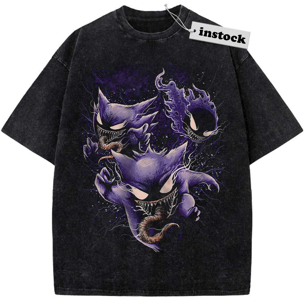 Gengar Gatsly vs Haunter Shirt, Pokemon shirt, Anime Shirt, Vintage T-Shirt