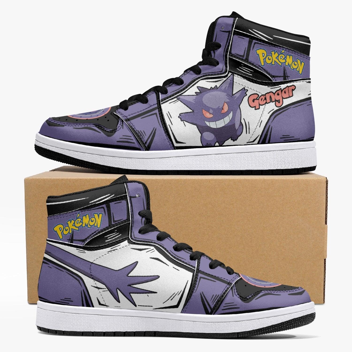 Gengar Pokemon Custom Sneaker Mid 1 Basketball Shoes - Otaku Hall