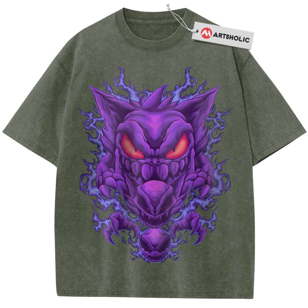 Alternative view of Gengar Shirt, Gatsly Shirt, Haunter Shirt, Anime Shirt, Vintage Tee