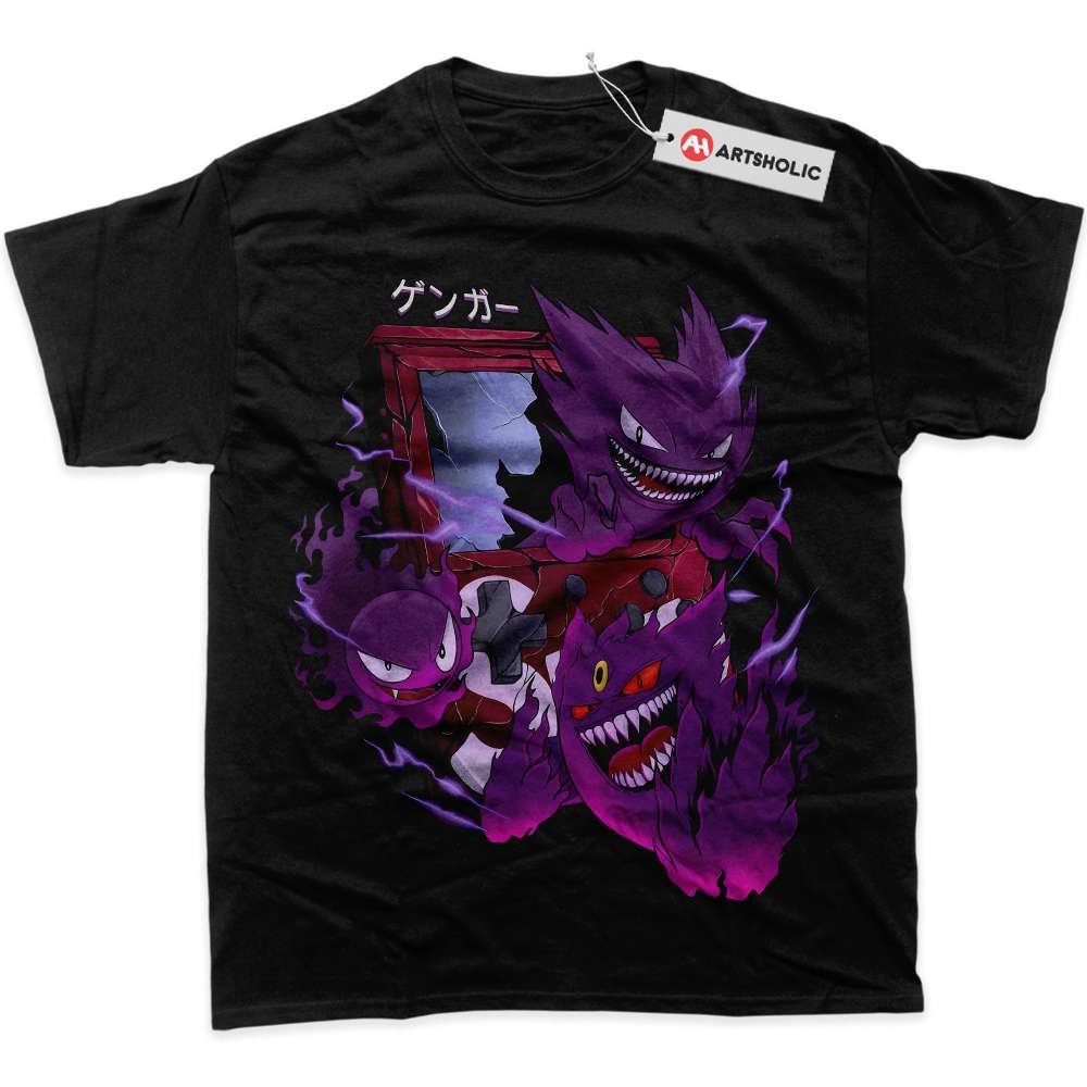 Alternative view of Gengar Shirt, Gatsly Shirt, Haunter Shirt, Pokemon Shirt, Anime Shirt, Graphic Tee